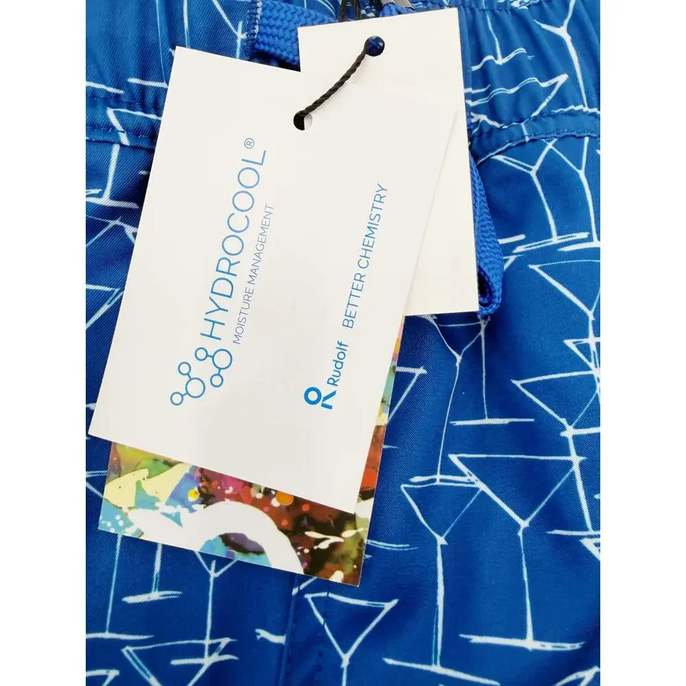 ROBERT GRAHAM Bathing Suit Size S Mens $79 Swim Trunks Blue Martini Glasses